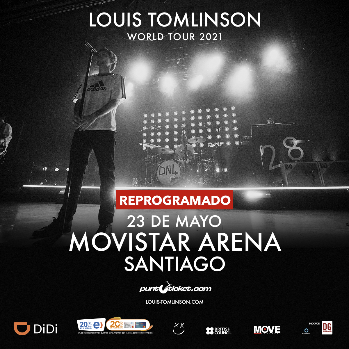 Louis Tomlinson en Chile ha sido reprogramado