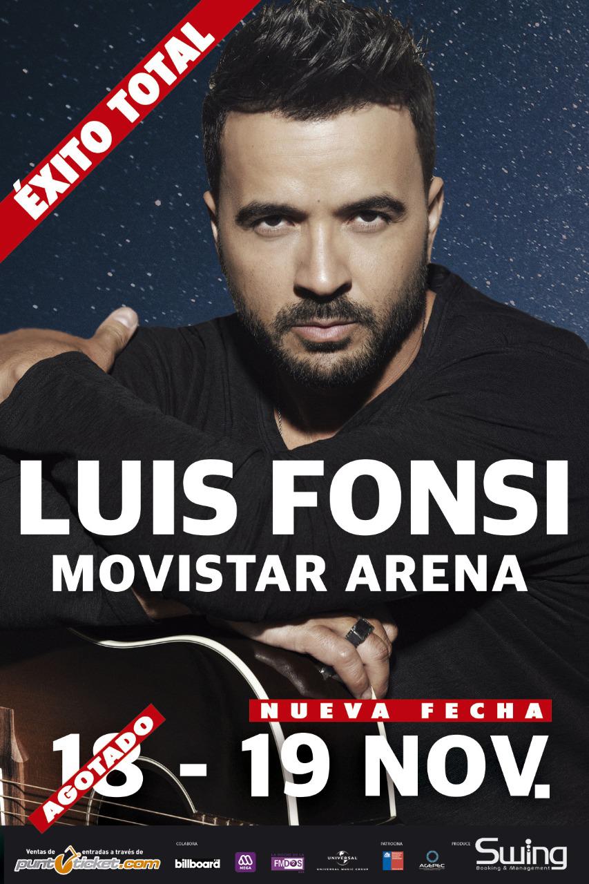 Luis Fonsi abre segunda fecha en Chile tras vender todas las entradas del primer concierto