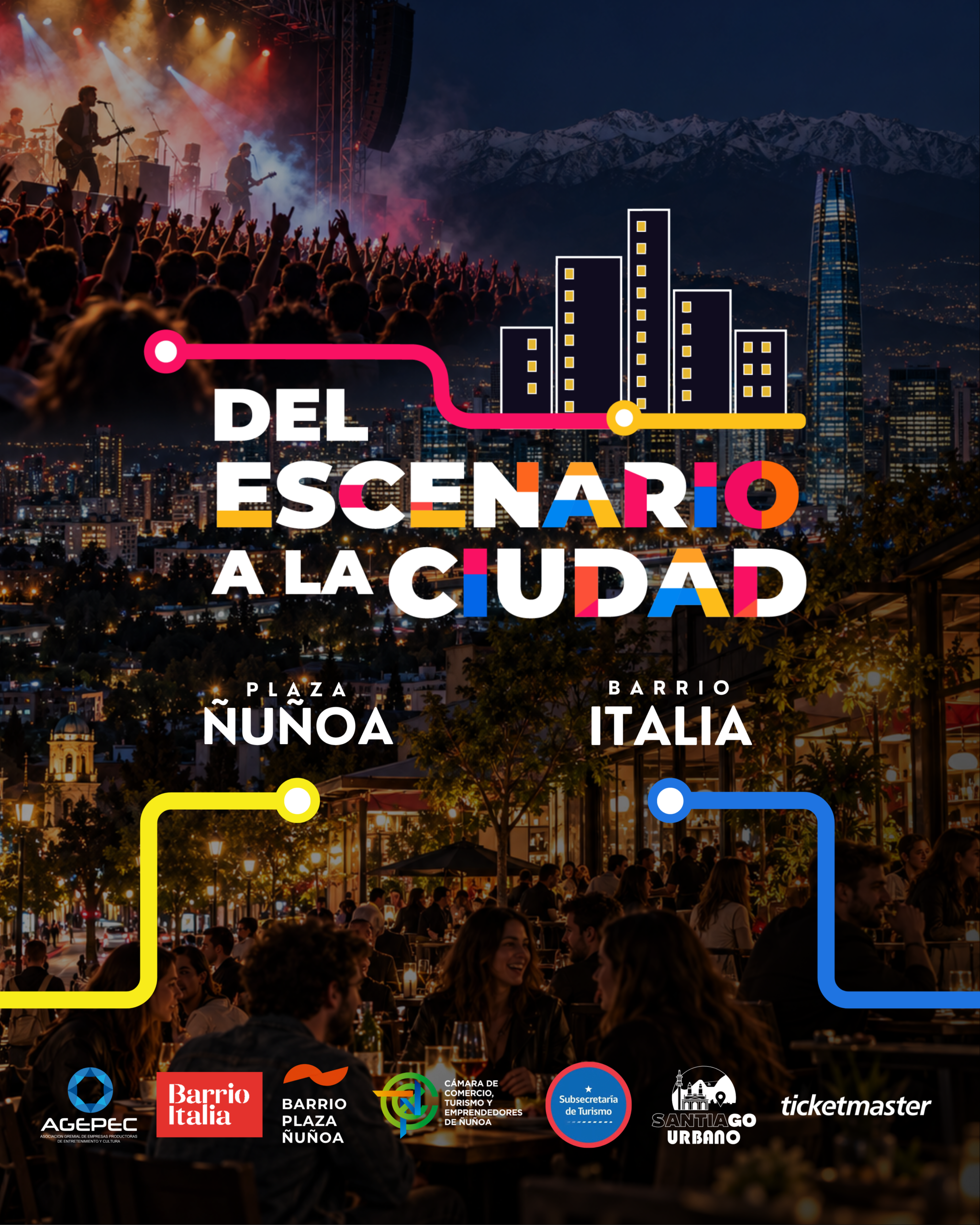 Agepec y organizaciones de la Economía Nocturna lanzan plan piloto para conectar grandes eventos con gastronomía, comercio y pymes para recuperar la noche